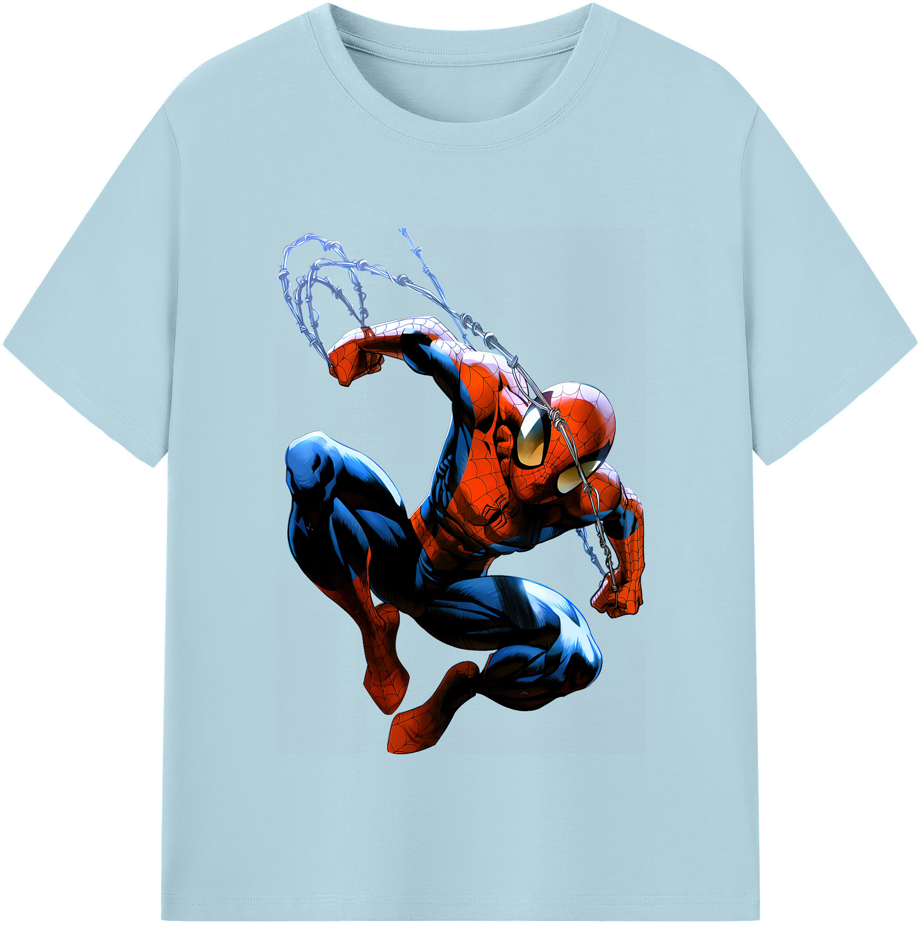 （画像用） Spider Man スパイダーマン 綿100％半袖Tシャツ（フロントプリント）